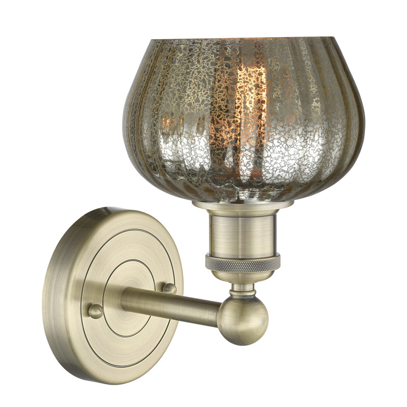 Canute Armed Sconce, Mercury, Antique Brass