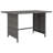 Patio Dining Table Grey 43.3" x 27.6" x 25.6" Poly Rattan-2006206541