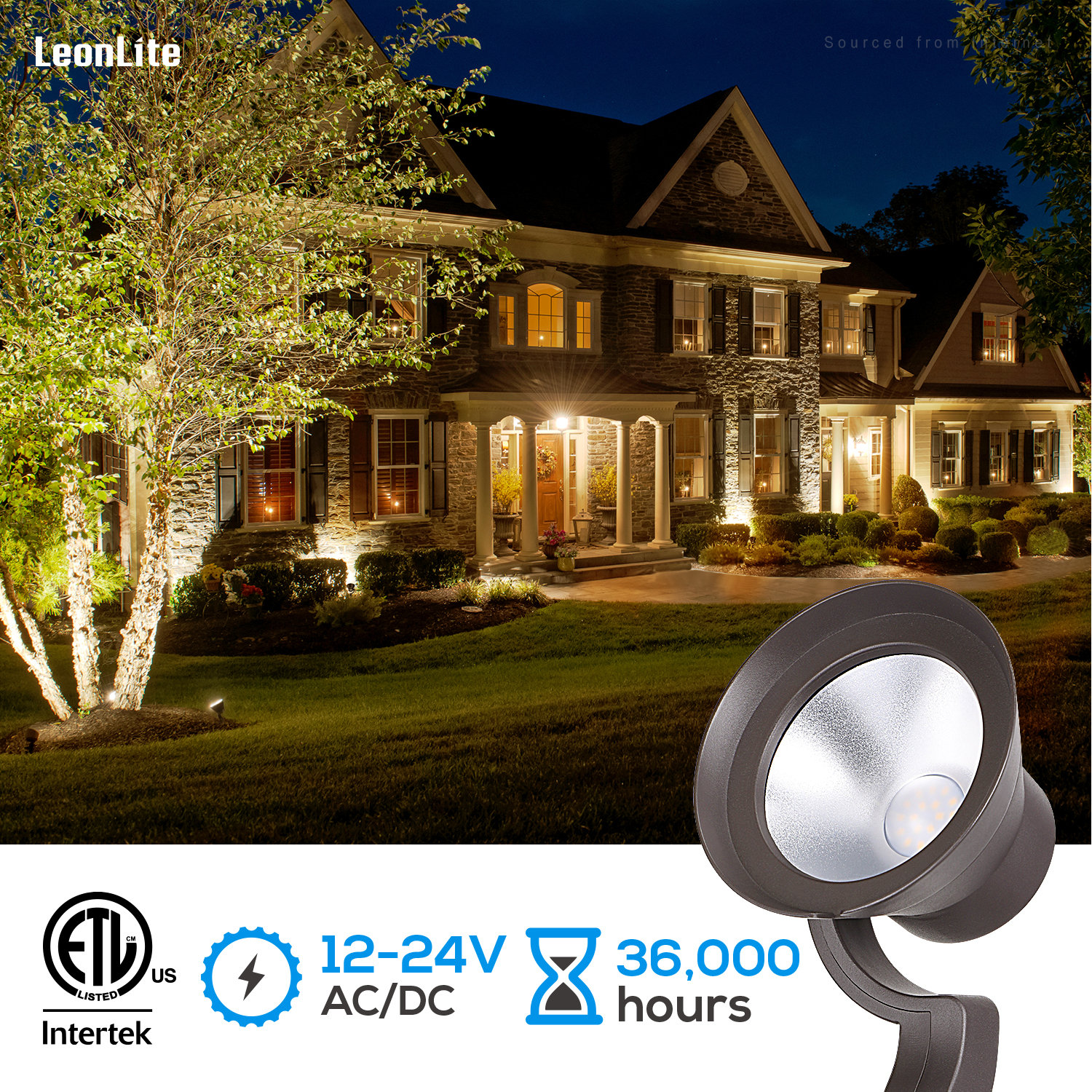 LEONLITE LED Hardwired Pathway Spotlights Dimmable Low Voltage Landscape  Light 3000K Warm White  Reviews Wayfair Canada