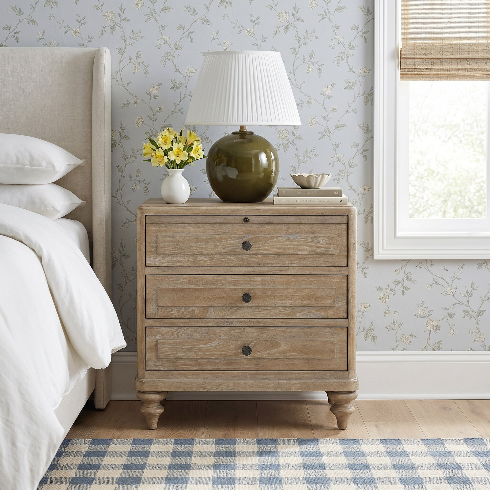 Leflore Heights 3-Drawer Nightstand