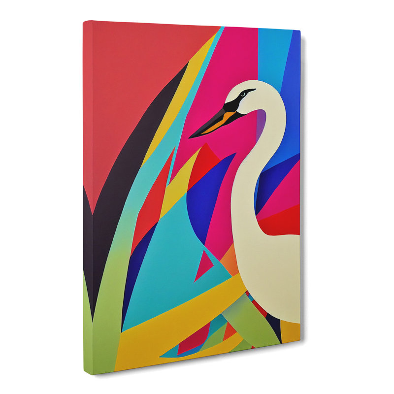 Swan Pop - Wrapped Canvas, 50cm H x 35cm W x 3cm D
