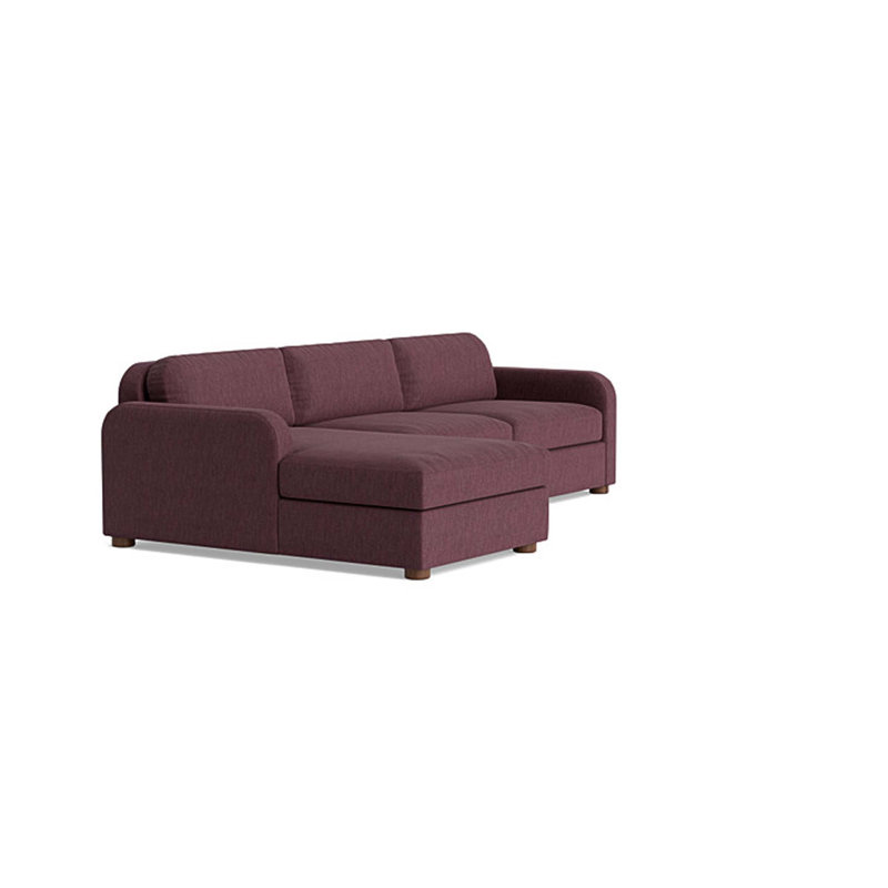Archie Sofa with Chaise (105"), Chaise on Left, Performance Weave - Aubergine