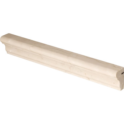 Crema Marfil 12'' L x 2'' W Marble Round Tile Trim