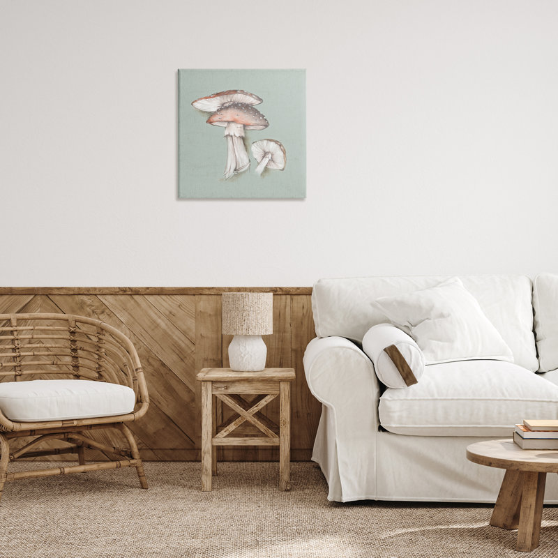"Mushroom Bunch", art mural sur toile par Eli Jones, H 24 po x l 24 po