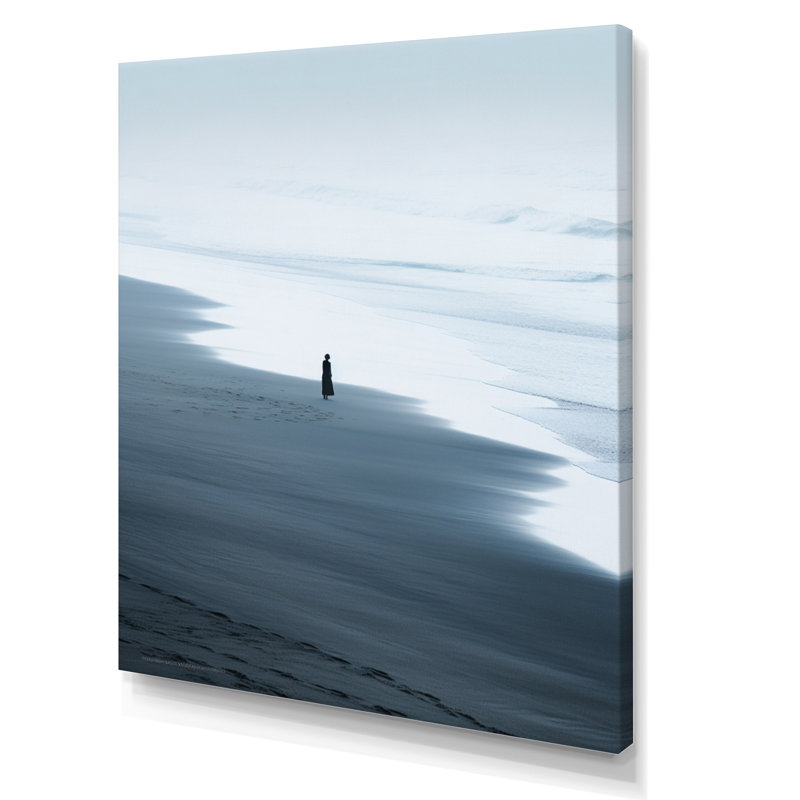 «Beach Photo Seaside Minimalisme VII», reproduction sur toile tendue, H 40 po x l 30 po x P 1,5 po