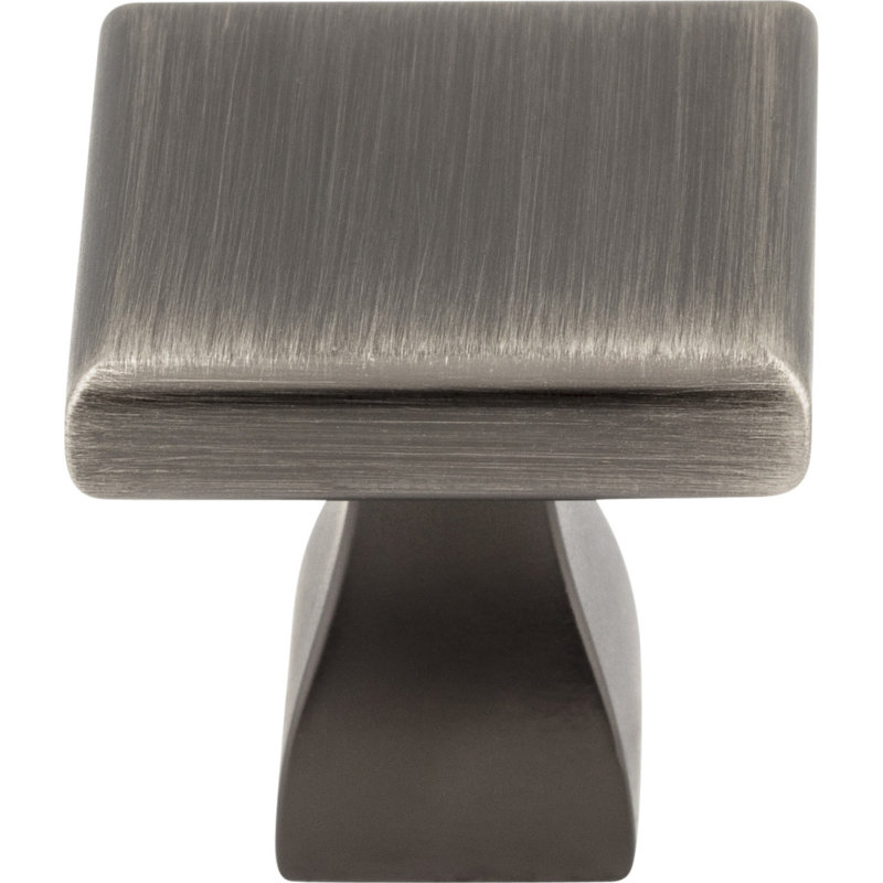 Hadly 1" Length Square Knob, Brushed Pewter
