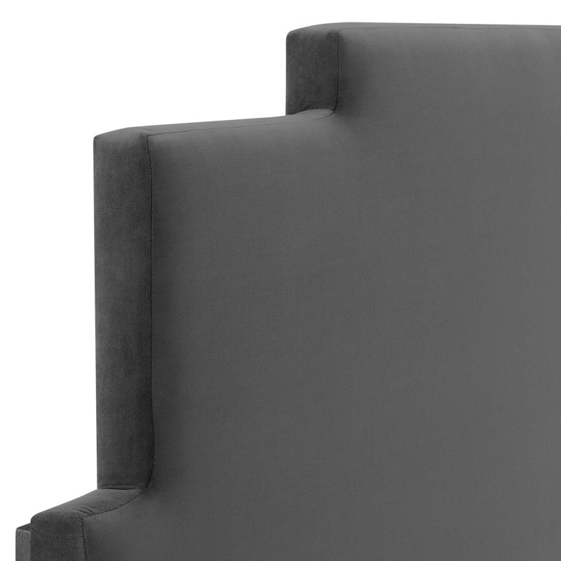 Modway Kasia Performance Velvet Headboard, Charcoal, Twin