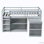 Lit mezzanine simple avec bureau-109016200