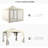 9.6' X 11.6' Deck Gazebo, Cream White 2 Roof Canopy, For Garden, Lawn, Backyard, -Blocking, Mesh Netting, Quick Build Canopy With Roof. For Backyard. Water-, Airflow Design, Simple Assembly, Walls