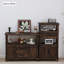 Buffet en bois massif café foncé-379355076