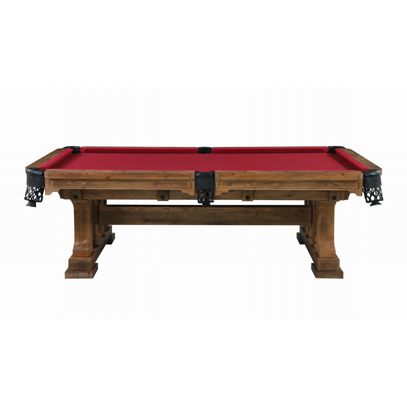Colorado Slate Pool Table with Professional Installation Included, Burgundy, 8', No