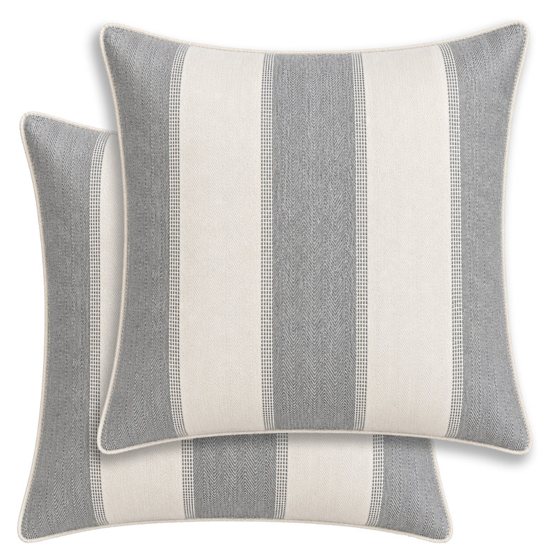 Striped Cushion Cover, Grey
