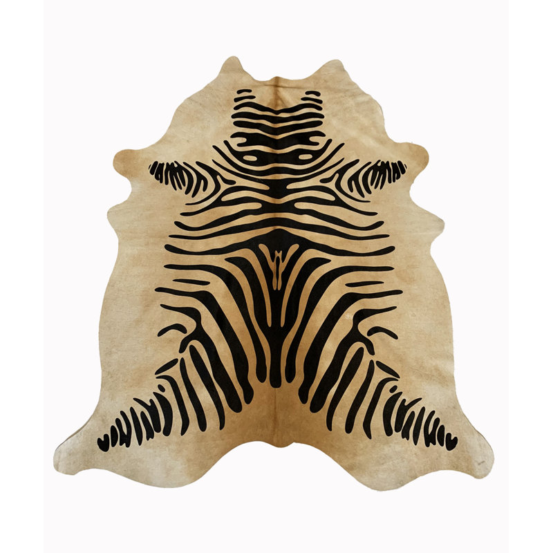 Tapis noir / caramel Zebra Design Vibrant