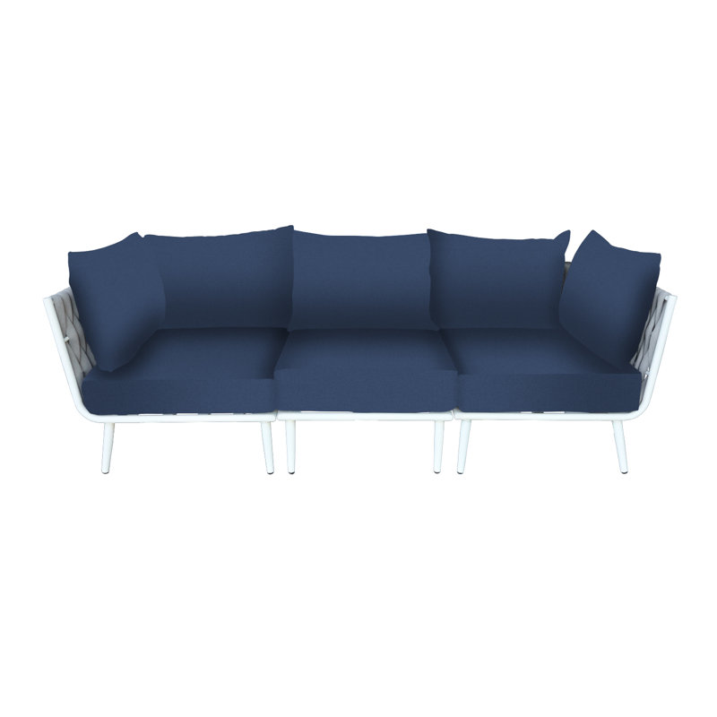 Cayman Sofa, White, Navy