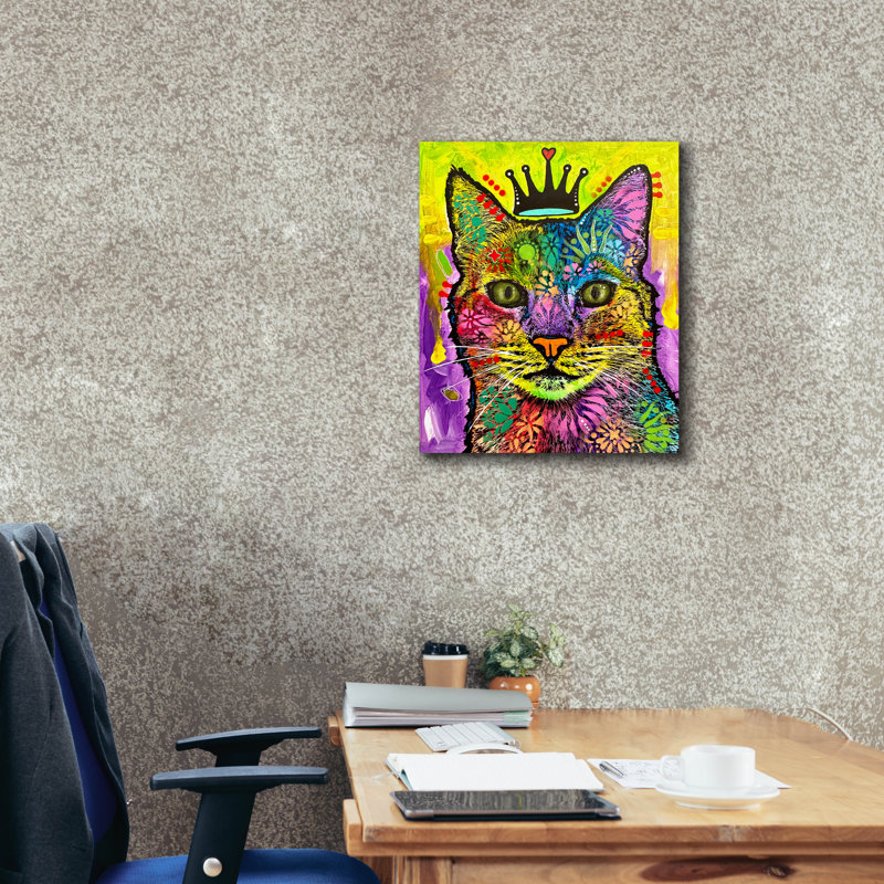 «The King Sees All» par Dean Russo, art mural sur toile, H 24 po x l 20 po x P 0,75 po