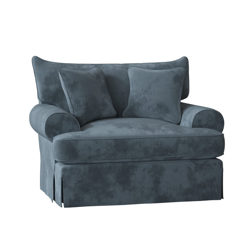Fauteuil Chalkline, Aberdeen 22 - velours bleu, Non