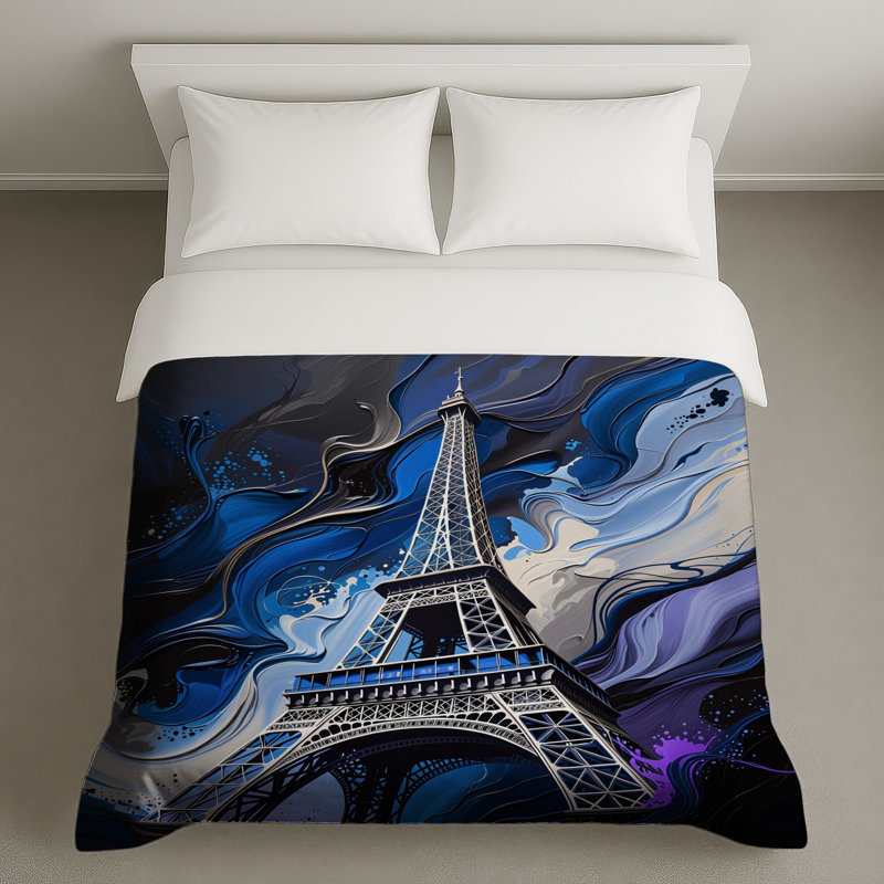 Housse de couette Tour Eiffel Bedding Architecture Modern, Grand lit