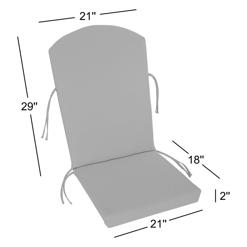 Sunbrella Outdoor Adirondack Cushion, Canvas Navy Sunbrella® Canvas