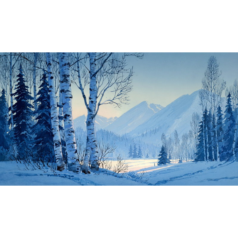 Art mural sur toile Mountain Frost Morning, H 20 po x l 40 po
