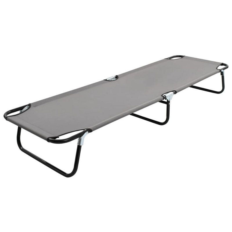 Natchez Folding Sunlounger Outdoor Cot, Gray