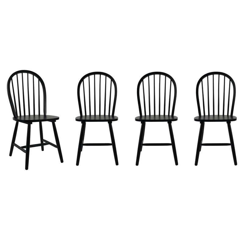 Chaises de salle à manger en bois massif avec dossier à lattes, chaise d'appoint de style campagnard pour Ktichen / salle à manger