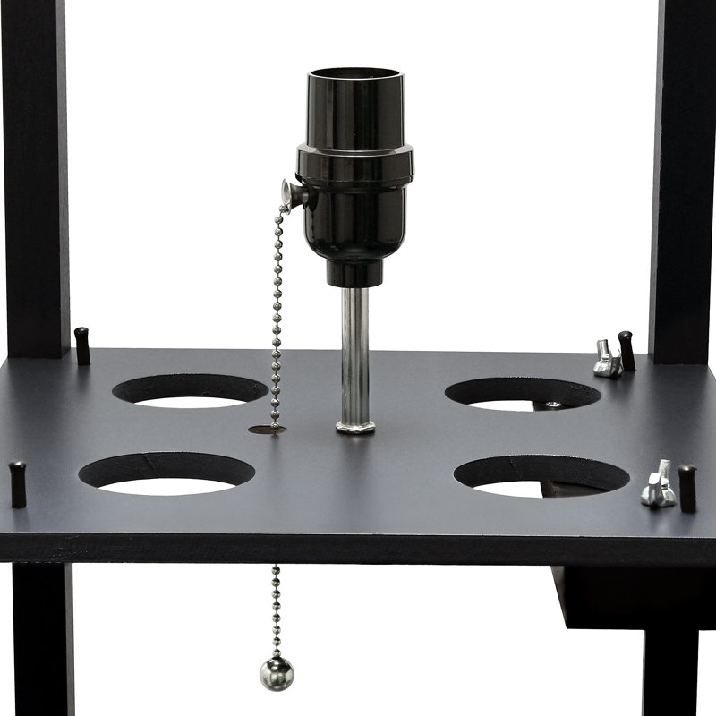 Lampe sur pied 63 po Ekon, Noir