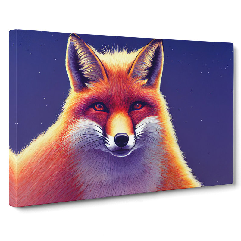 Fab Fox - Wrapped Canvas Print, 35cm H x 50cm W x 3cm D