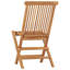 Chaise d'appoint de patio pliante en teck