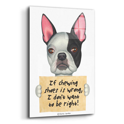" Boston Terrier Black Left Side Of Face "