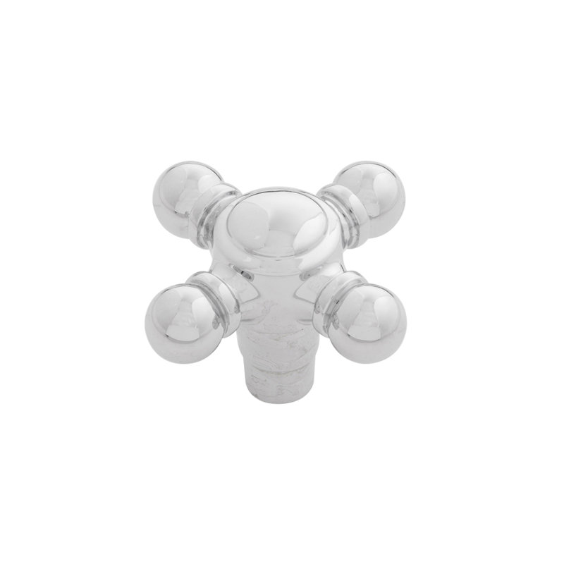 Fuller Collection - bouton de designer - 1-11 / 16 "x 1-11 / 16", bouton d'armoire chromé - Quincaillerie traditionnelle pour tiroirs et armoires