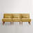 Drayk 90''W 3-Piece Upholstered Modular Sofa With Solid Wood Base and Pillows-1102136792