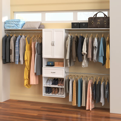 SuiteSymphony Hanging Tower Reach-In Closet Set With Shoe Storage