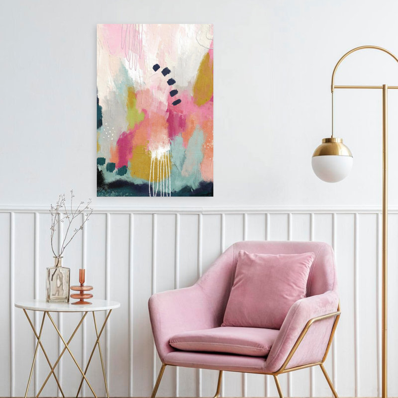 Abstrait, roses et roses abstraites, 24" H x 16" W