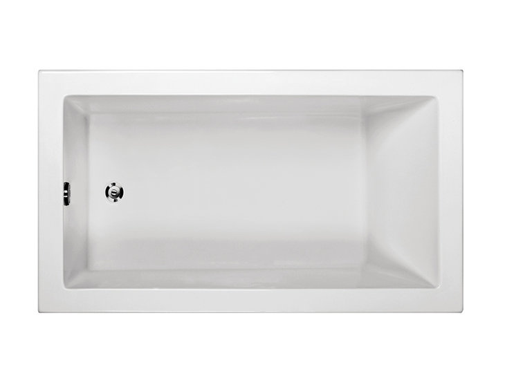 Andrea® 19 DoloMatte 54" x 32" Soaking Solid Surface Bathtub, Undermount, 20.75" H x 60" W x 36" D