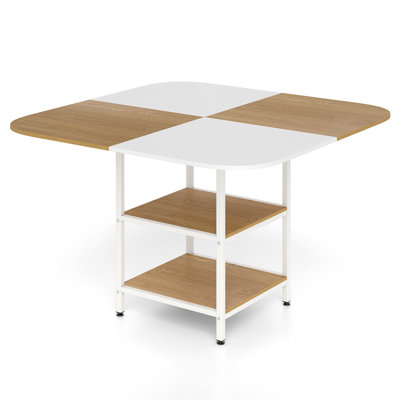 Square Dining Table with Iron Base