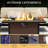 43 in Outdoor Wicker Gas Fire Pit Table With 50,000 BTU, Propane Fire Pit Table with CSA Certified For Patio & Backyard