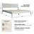 King Size Solid Wood Platform Bed Frame, Headboard & Footboard, Center Metal Legs, 12 Durable Slatted Structure, No Box Spring Needed, Anti-Slip & Noise-Free, Easy Assembly, Pure White Finish-716103624