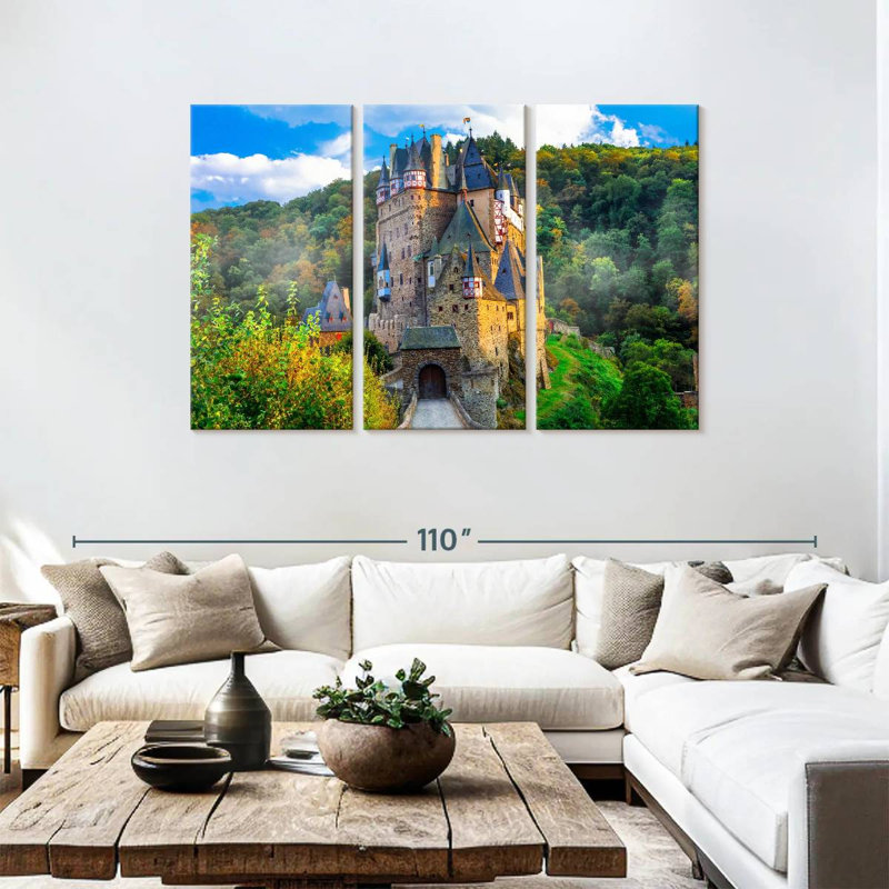 Lilie, château médiéval allemand, H 48 po x l 74 po