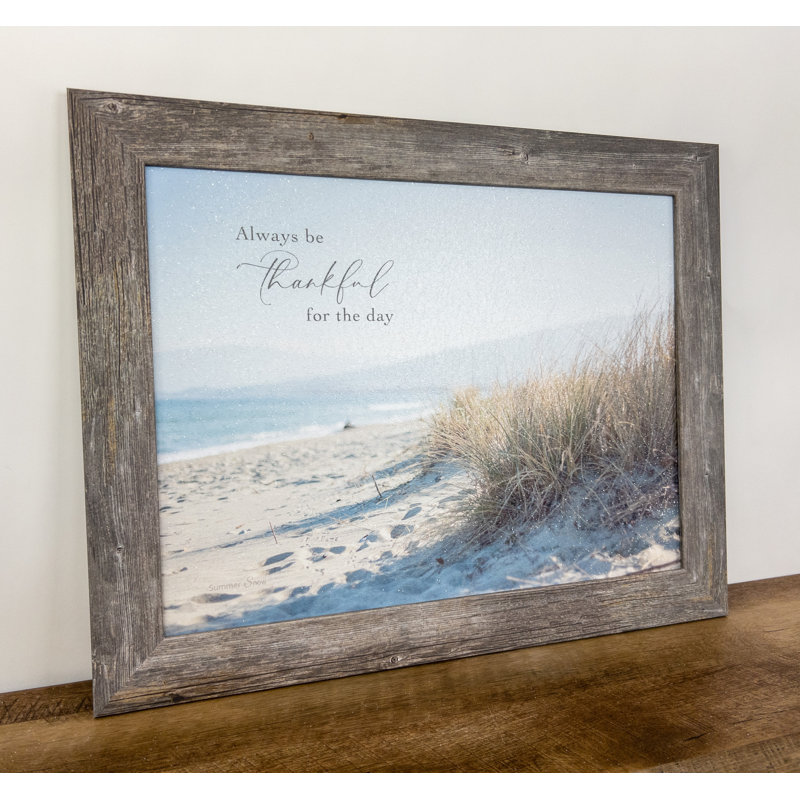 «Always Be Thankful Beach», impression encadrée