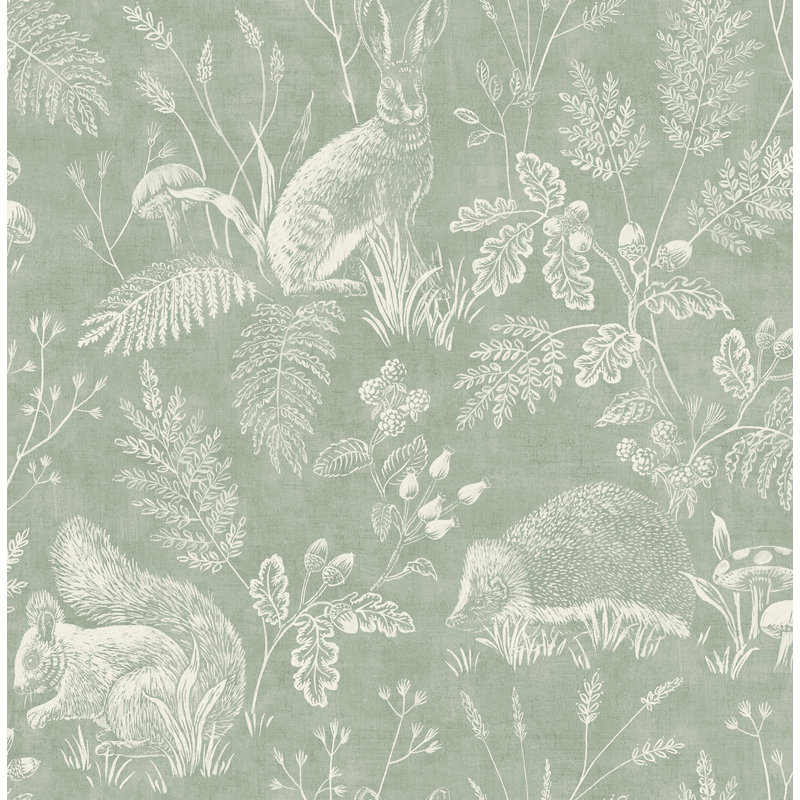 Papier peint Woodland Toile, Vert