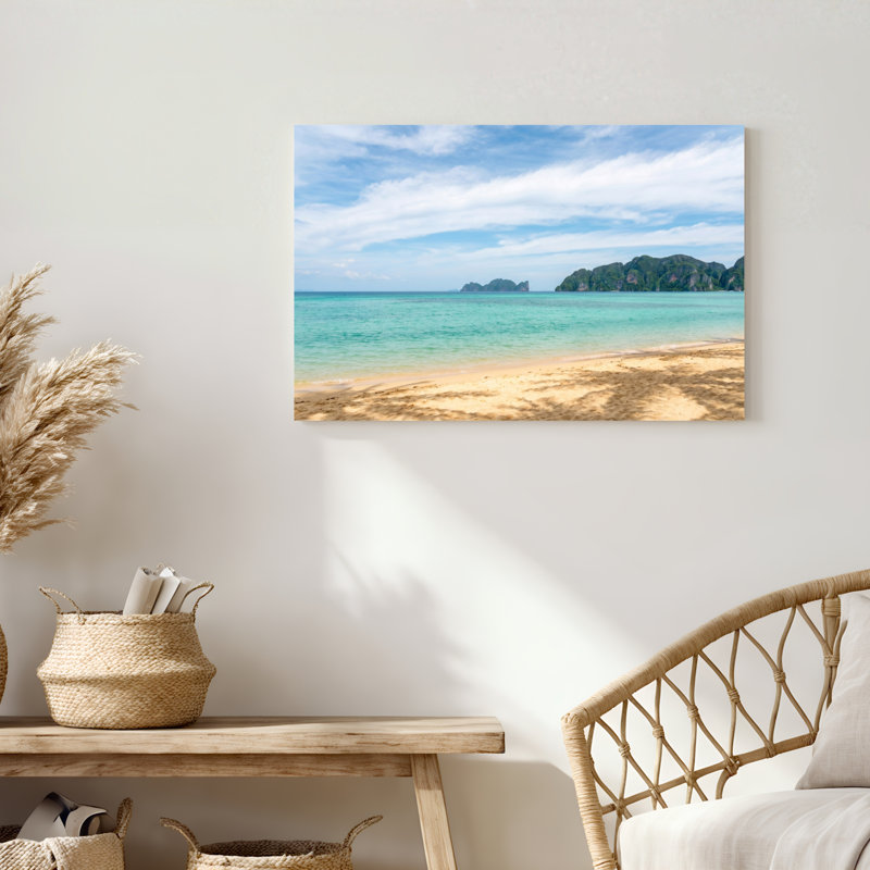 Art mural sur toile Gallery Wrap pour le salon, la chambre à coucher, le bureau ou le vestibule - décoration murale décorative avec ciel de plage