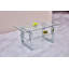 Table basse transparente en verre trempé