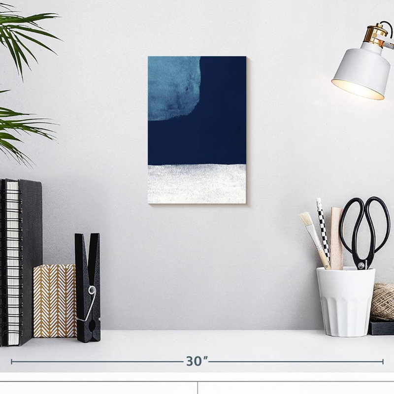 Avery Minimalist Blue Strokes I, H 12 po x l 8 po