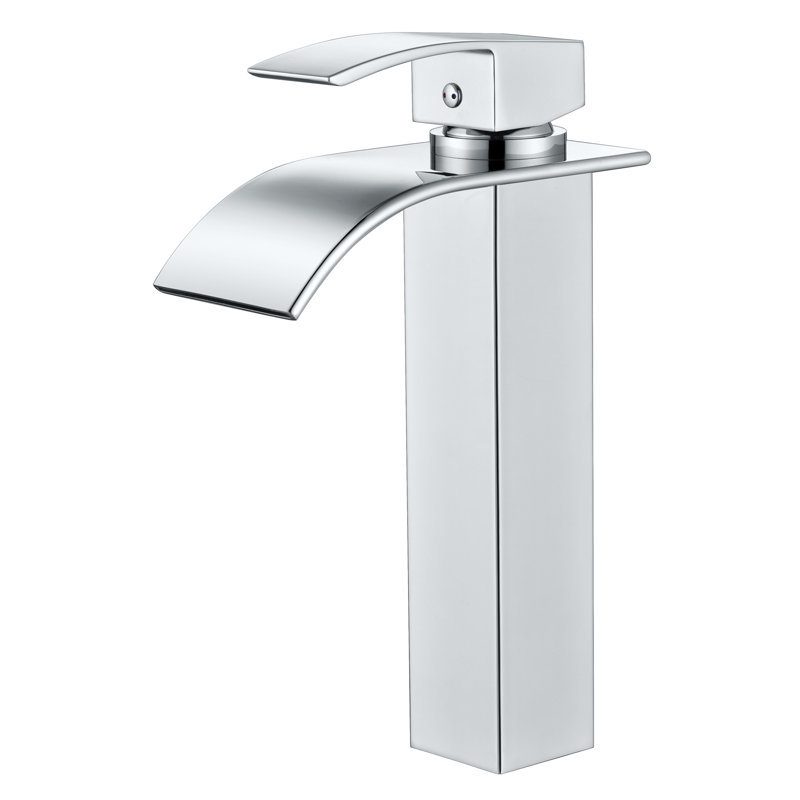 Robinet de lavabo de salle de bain monotrou S1218W-XX, Chrome chrome