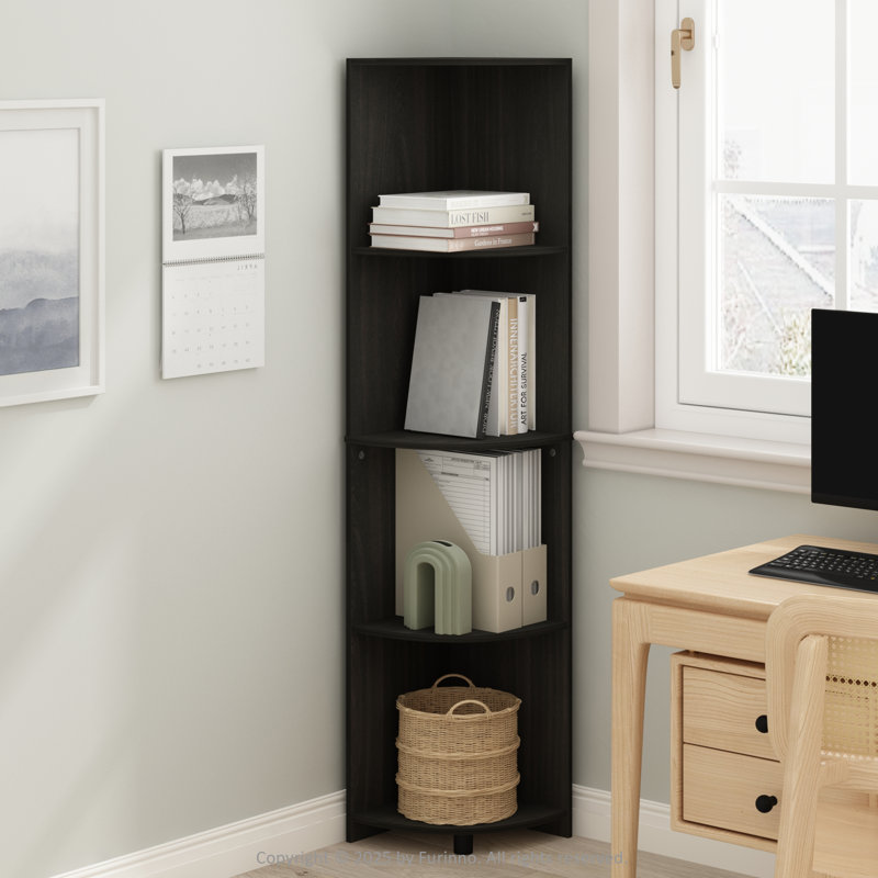 Guerra 4-Tier Corner Multipurpose Standing Shelf, Espresso