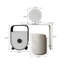 Coiffeuse et commode extensible 39,37 po avec miroir et tabouret de maquillage noir et blanc