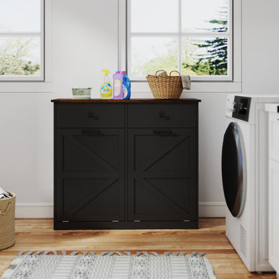 Armoire à déchets à double basculement Farmhouse pour poubelles 20 gallons Farmhouse