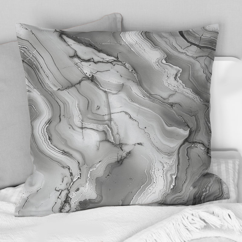 Coussin Grey Marble III - Traditional, H 18 po x l 18 po
