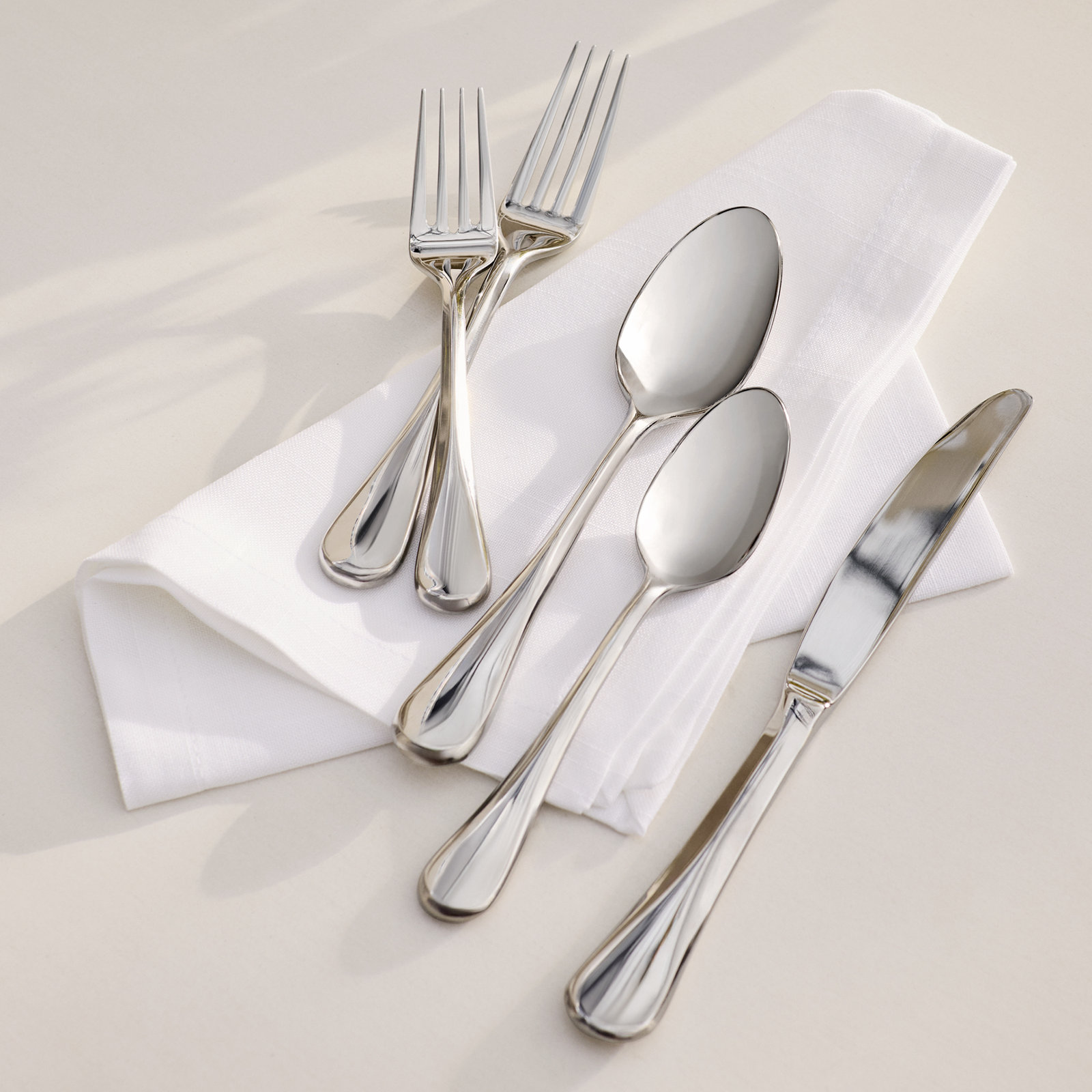 Idaia Stainless Steel Flatware - Set of 20, Steel