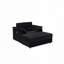 Fauteuil d'appoint en velours côtelé avec tabouret de rangement-177698791